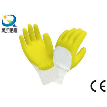 Algodón Interlock Liner Latex 3/4 guantes de seguridad revestidos